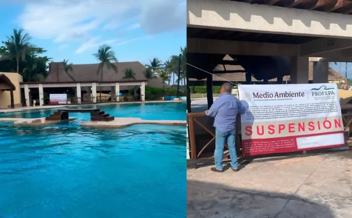 Imagen del delfinario del Hotel Barceló Riviera Maya, donde la Profepa suspendió actividades tras la falta de permisos y el maltrato a los delfines.