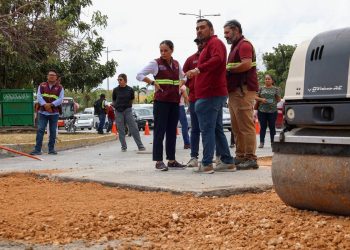 Ana Paty Peralta, supervisó los trabajos de mantenimiento de la Glorieta de la Historia de México