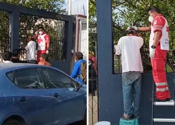 Hombre queda empalado en una reja en la colonia Lazaro Cardenas Chetumal