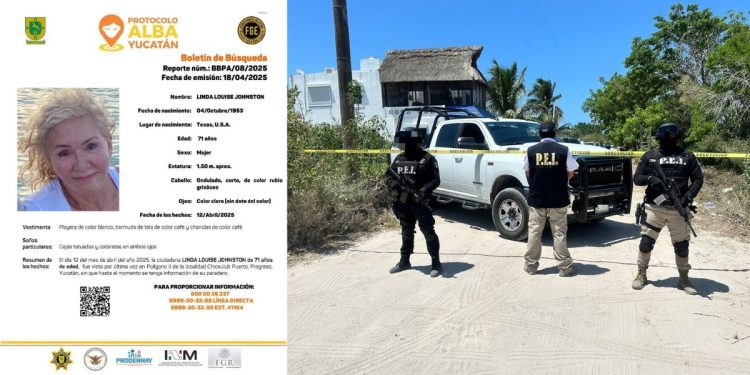 Linda Louise Johnston: Hallan sin vida a extranjera desaparecida en Chicxulub Puerto, Yucatán