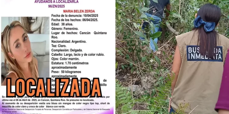 Localizan con vida a María Belén Zerda, argentina desaparecida en Cancún