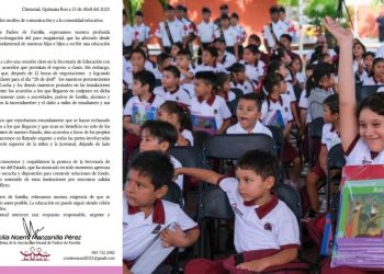 Asociación de Padres de Familia exige el regreso a clases en Quintana Roo