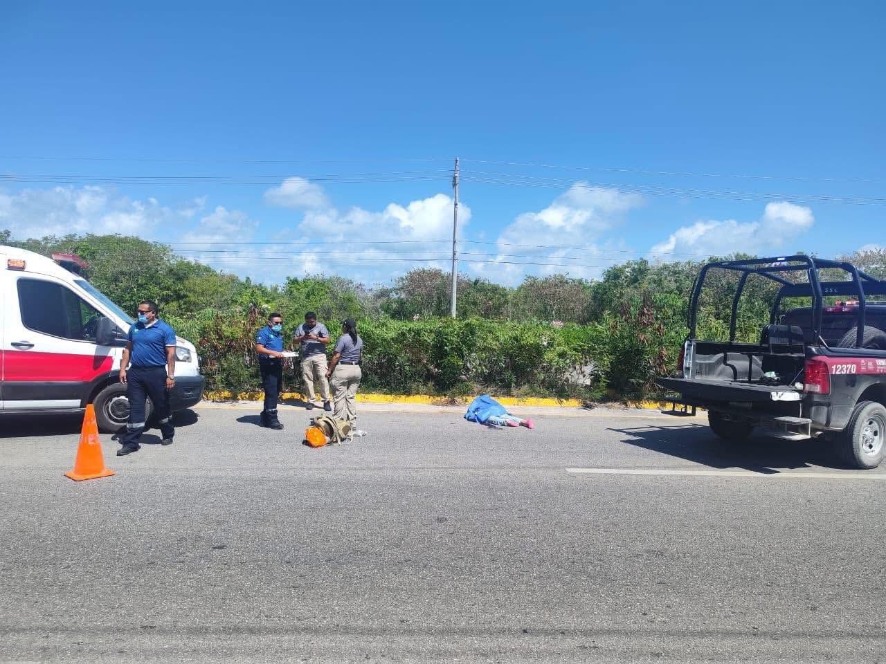 Atropellan a un sujeto en la Carretera Federal 307 en Akumal