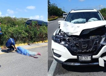 Atropellan a un sujeto en la Carretera Federal 307 en Akumal