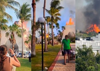 Incendio en Hotel Bahía Príncipe en Tulum: lobby con perdida total