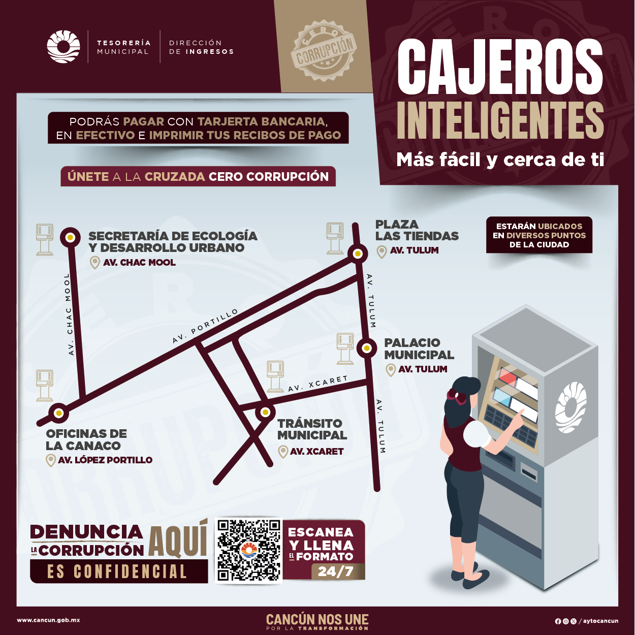 Cajeros inteligentes Cancún