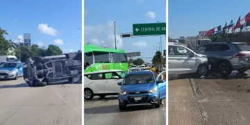 Tres accidentes colapsan el Boulevard Colosio en una sola mañana