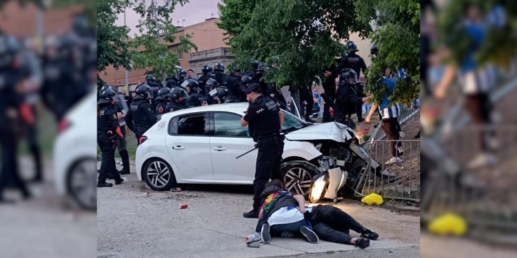 Atropellamiento masivo en Cornella