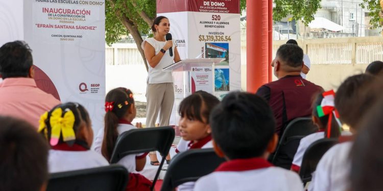 Ana Paty Peralta impulsa la educación en Cancún con nuevos domos