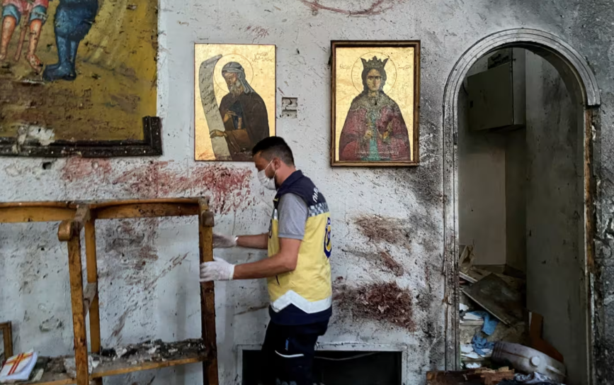 terrorista suicida ataca una iglesia en Siria