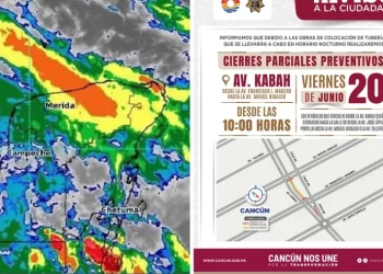 Anuncian cierre de la Avenida Kabah por trabajos nocturnos