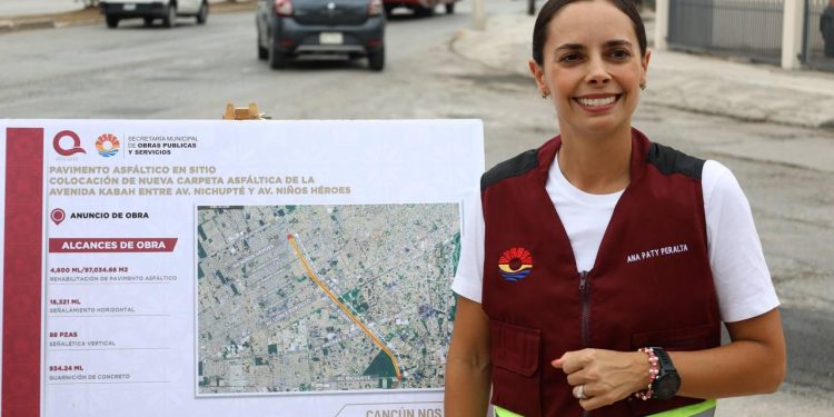 Inversión histórica en avenida Kabah, anuncia Ana Paty Peralta