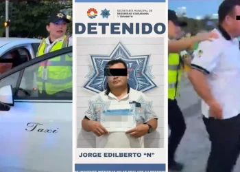 Detienen a taxista por irrumpir protesta en Cancún