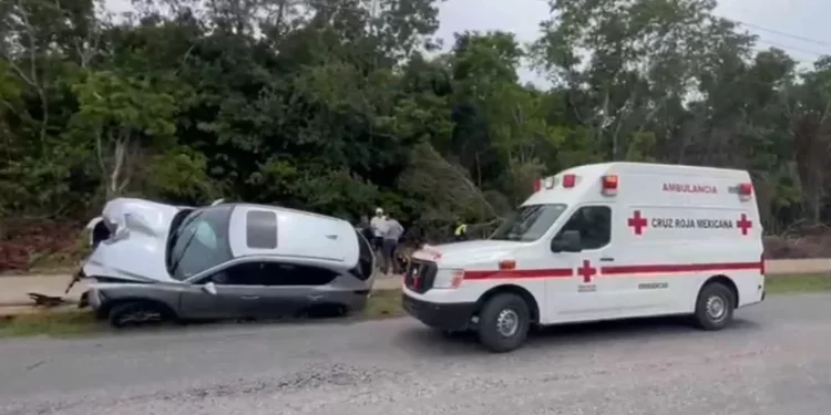 Impactante choque en el bulevar Colosio Playa del Carmen