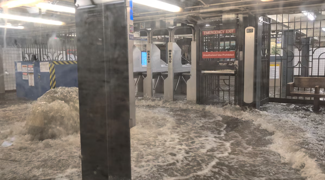 inundación paraliza transporte en Nueva York