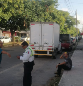 lesionado tras choque vehicular en Chetumal