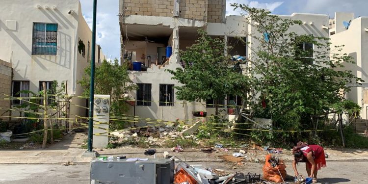 Explosión por fuga de gas en Playa del Carmen