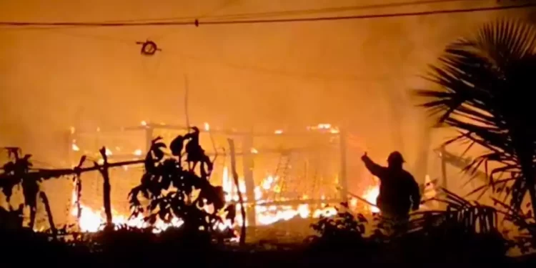 Incendio en Cancún deja 4 perritos calcinados y un auto destruido