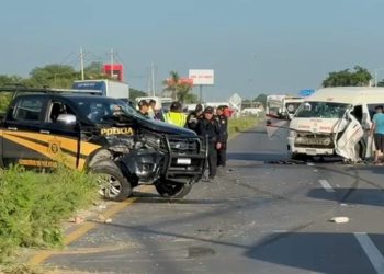Caos y heridos tras accidente en Mérida–Cancún