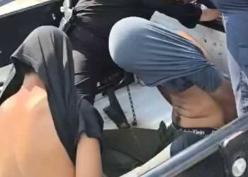 Riña callejera deja a perro lesionado por arma de fuego; dos personas fueron detenidas