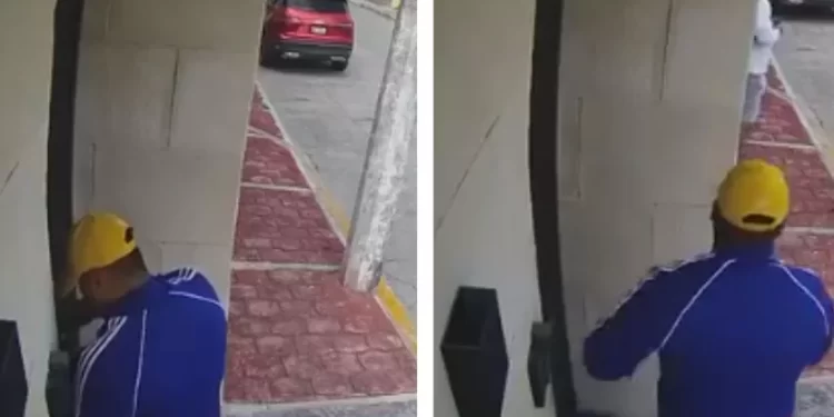 Ladrón en SM 20 Cancún intenta abrir casa captado en video