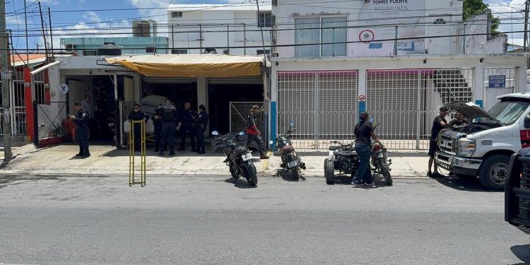 Ataque armado a taller mecánico en Av. Nichupté, Cancún