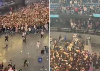 Concierto en Movistar Arena termina en caos