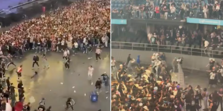 Concierto en Movistar Arena termina en caos
