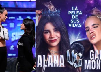 ¿Gala Montes de 25 años de edad- se burla de Alana previo a su pelea en Supernova: Orígenes? La actriz se comió una pizza durante la ceremonia del pesaje.
