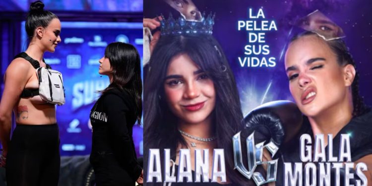 ¿Gala Montes de 25 años de edad- se burla de Alana previo a su pelea en Supernova: Orígenes? La actriz se comió una pizza durante la ceremonia del pesaje.