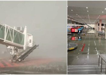 Usuarios del AICM atrapados más de 12 horas por lluvias en CdMx