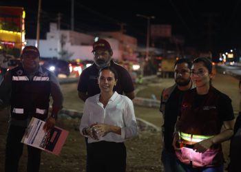 Ana Paty Peralta supervisa avances en movilidad urbana de Cancún