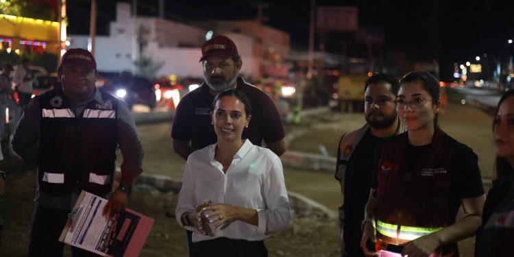 Ana Paty Peralta supervisa avances en movilidad urbana de Cancún
