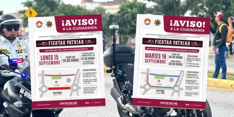 Operativo vial por Fiestas Patrias 2025 anunciado en Cancún