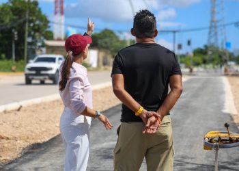Ana Paty Peralta supervisa avances en avenida Huayacán y 135