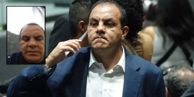 Captan a Cuauhtémoc Blanco jugando pádel mientras se realizaba sesión del Congreso