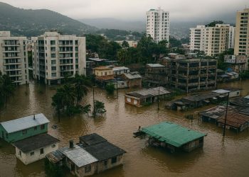 Casas y calles inundadas tras intensas lluvias en Veracruz y Tabasco; la desaparición del Fonden vuelve al debate público.