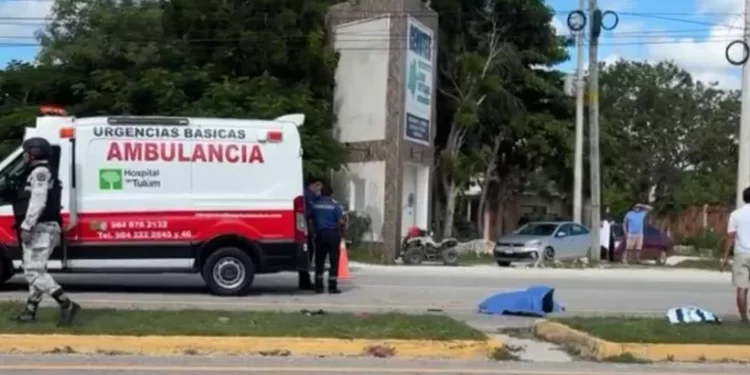 Tragedia: joven muere atropellada en la carretera Tulum–Playa del Carmen