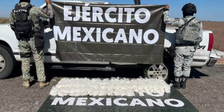 Aseguran casi 200 kilos de metanfetamina en Sonora durante operativo federal