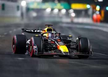 Circuito de Las Vegas iluminado previo a la carrera de F1