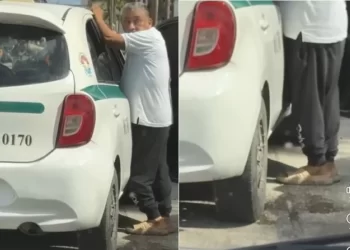 Imoveqroo actuará contra taxista sorprendido orinando en vía pública de la Zona Hotelera