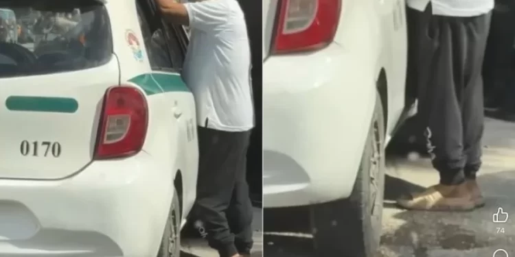 Imoveqroo actuará contra taxista sorprendido orinando en vía pública de la Zona Hotelera