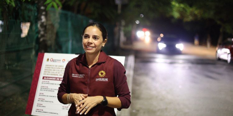 Ana Paty Peralta impulsa obra de seguridad peatonal en SM 77