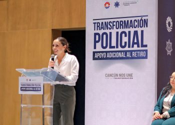Ana Paty Peralta reafirma avances en la transformación policial de Cancún