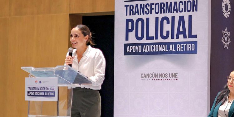 Ana Paty Peralta reafirma avances en la transformación policial de Cancún
