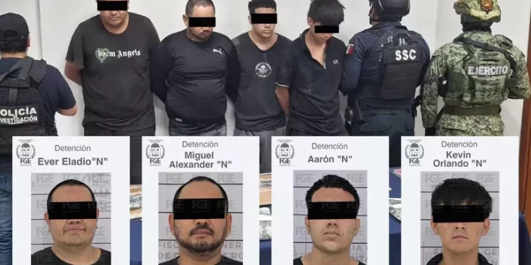 Autoridades capturan a “El Dumbo” y tres presuntos miembros del CJNG en Cozumel