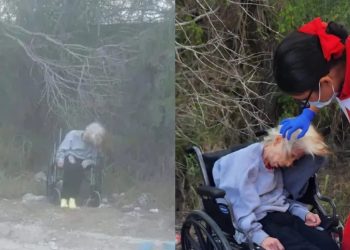 Hallan a abuelita en silla de ruedas abandonada en Matamoros