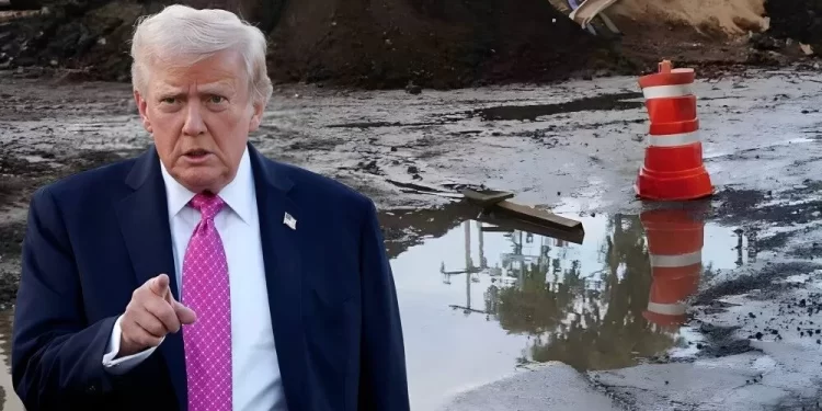 Trump hablando sobre la crisis del agua en México.