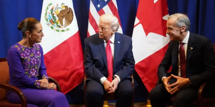 Sheinbaum, Trump y Carney concluyen reunión clave previo a la revisión del T-MEC