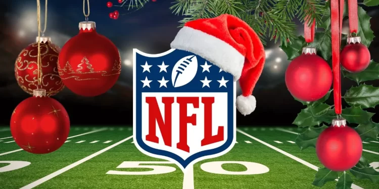 Familias viendo partidos de la NFL en Navidad.